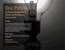 Tablet Screenshot of ericpotvin.com